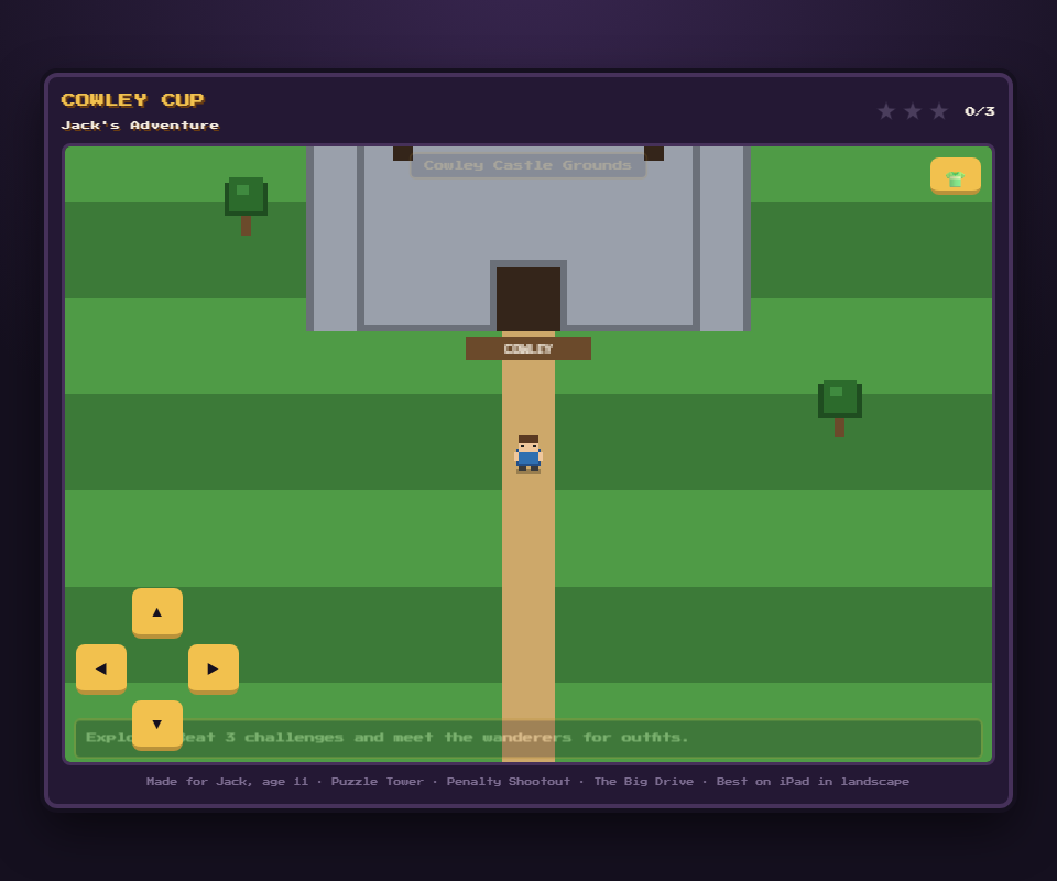 Cowley Cup — pixel-art browser game screenshot