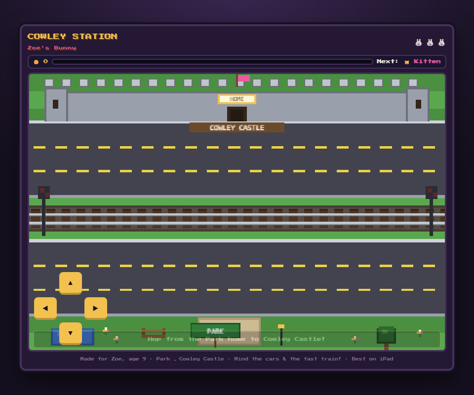 Cowley Station — pixel-art browser game screenshot