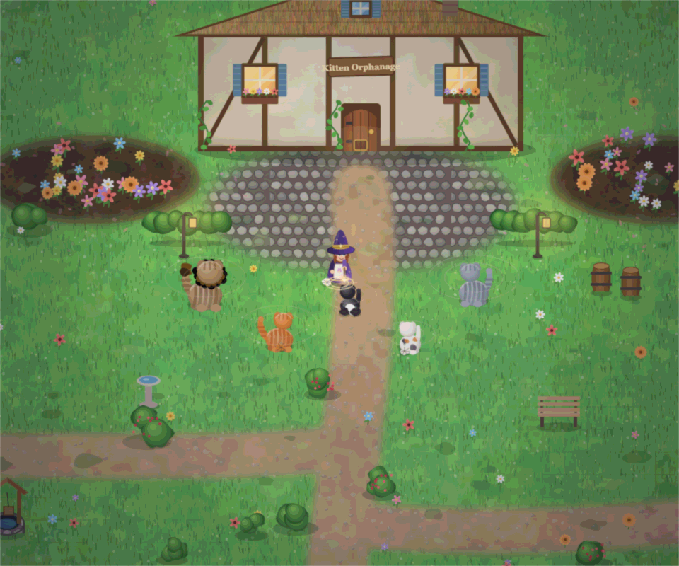 Furry Magic — pixel-art browser game screenshot